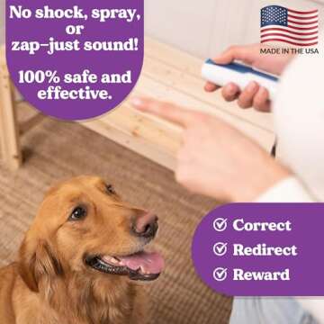 The Doggie Don't Device, Rechargeable, Safe, Easy, Non-Shocking, Sound Only Dog Training Tool - Stop Unwanted Behaviors, Barking, Jumping up with a Loud Sound