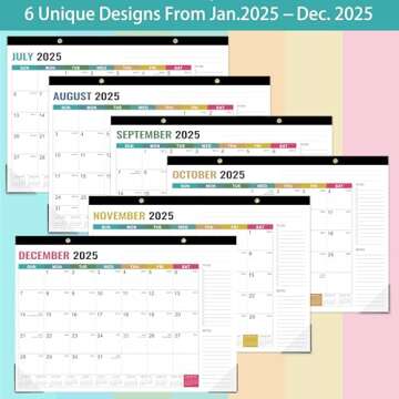 2025 Desk Calendar - Desk Calendar 2025, January 2025 - December 2025, 12 Monthly Desk Pad/Wall Calendar 2025, 2-in-1 Desktop Calendar, 17" x 12", Thick Paper, Corner Protectors