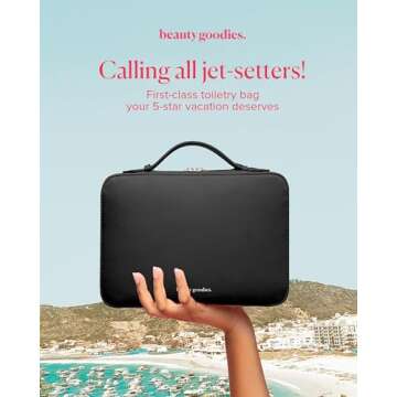 Makeup Cosmetic Bag | Stylish Hanging Toiletry Travel Organizer