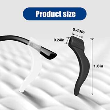 SMARTTOP Eyeglass Ear Grip-20 Pairs eye glasses ear grippers Anti-slip glasses holders for ears,Sili...