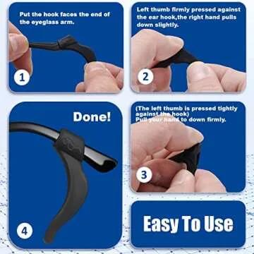 Comfortable SMARTTOP Eyeglass Ear Grips - 20 Silicone Pairs