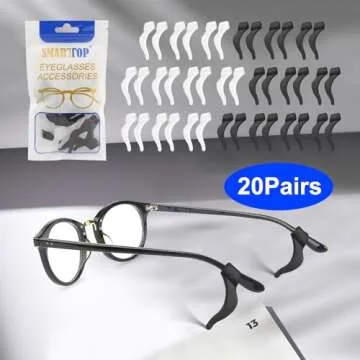 Comfortable SMARTTOP Eyeglass Ear Grips - 20 Silicone Pairs