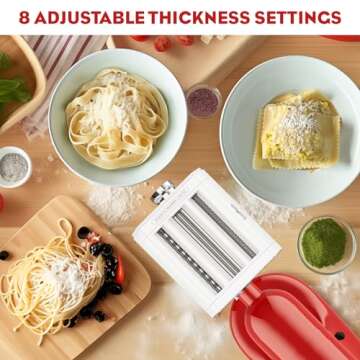 InnoMoon 3 in 1 Pasta Attachment for KitchenAid Stand Mixer