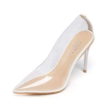 Hell&Heel Clear Stiletto Pumps Court Shoes