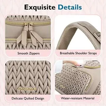 mommore Diaper Bag Small Diaper Backpack Stylish Baby Backpacks Travel Mini Maternity Bags with Insulated Pockets, Changing Pad, Stroller Straps