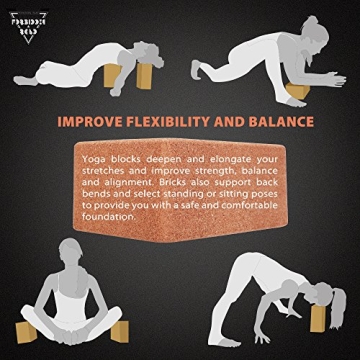 Forbidden Road Cork Yoga Blocks for Exercise and Meditation