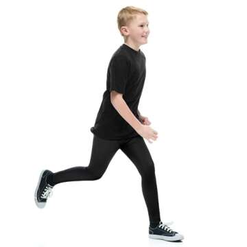 Roadbox Boys Compression Pants 2 Pack Ultra Soft Athletic Tights