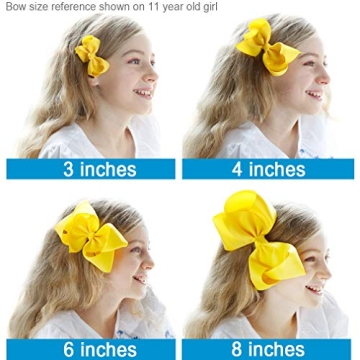 Hand-made Hair Bow Clips for Girls - 20 PC Set