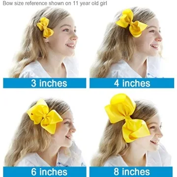 Hand-made Hair Bow Clips for Girls - 20 PC Set