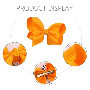 Hand-made Hair Bow Clips for Girls - 20 PC Set