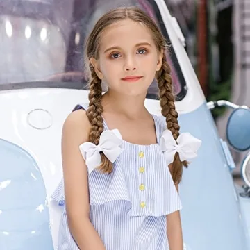 Hand-made Hair Bow Clips for Girls - 20 PC Set