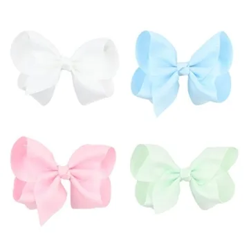 Hand-made Hair Bow Clips for Girls - 20 PC Set