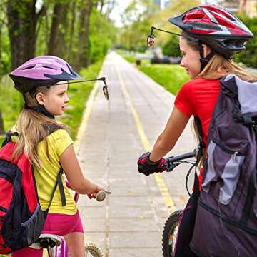 PChero Bike Helmet Mirror, 360 Degree Adjustable Bicycle Cycling Rear View Helmet Mirror