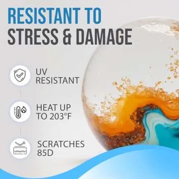 Epoxy Resin 2 Gallon Kit | 1:1 Resin and Hardener for High Gloss Coatings | for Bars, Table Tops, Flooring, Art, Bonding, Filling, Casting | Safe for Wood, Metal, Stone, Fiberglass & More!