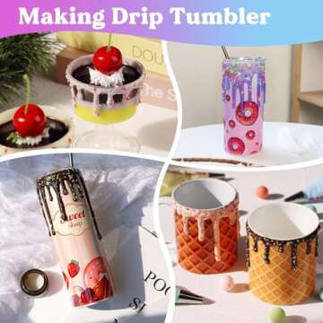 LET'S RESIN EPOXY RESIN Hand-Painted Epoxy Resin Kit, 24OZ High Viscosity Resin,Casting Resin with Mica Powder,Resin Supplies for DIY Painted Beads,Jewelry Making,Bracelet Making