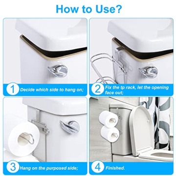 TQVAI Stainless Steel Over Tank Toilet Paper Holder Chrome