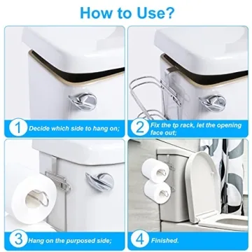 TQVAI Stainless Steel Over Tank Toilet Paper Holder Chrome