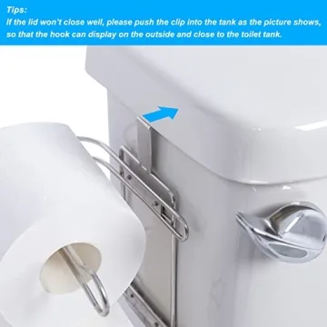 TQVAI Stainless Steel Over Tank Toilet Paper Holder Chrome