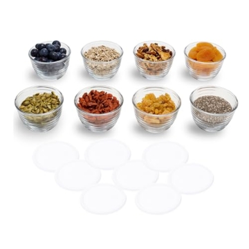 Libbey Small Glass Prep Bowl Set 8 Count - Versatile Glass Containers