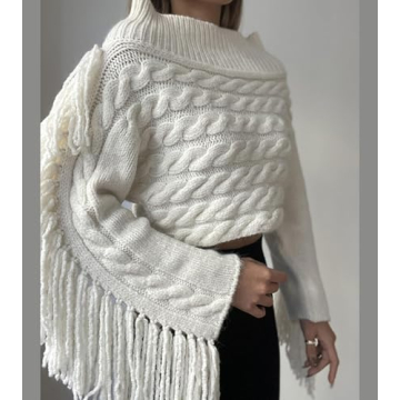 Stylish Off The Shoulder Fringe Sweater for Women