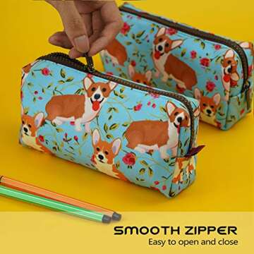 LParkin Cute Corgi Pencil Case Pouch - Stylish & Functional