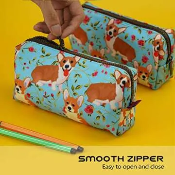 LParkin Cute Corgi Pencil Case Pouch - Stylish & Functional