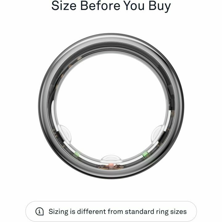 Oura Ring Gen3 Horizon - Silver Size 6 Fitness Tracker
