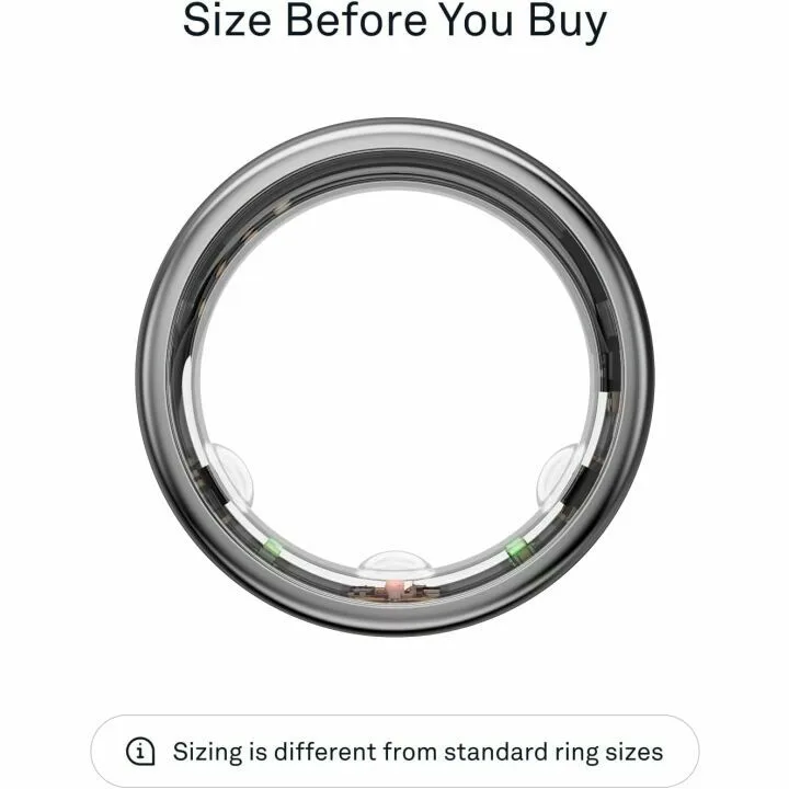 Oura Ring Gen3 Horizon - Silver Size 6 Fitness Tracker