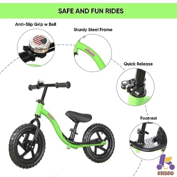 KRIDDO Toddler Balance Bike for Ages 2-5 Years