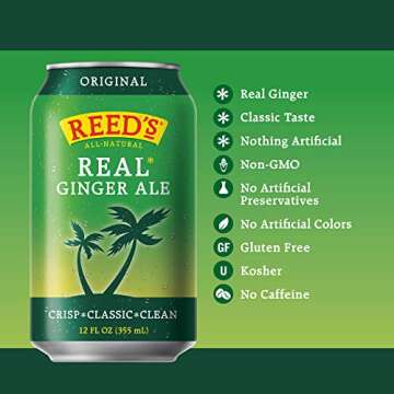 Reed's Real Ginger Ale - All-Natural Ginger Ale Refreshment