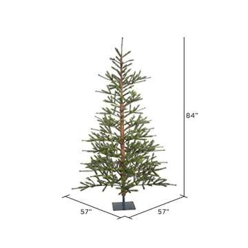 Vickerman 7' Bed Rock Pine Artificial Christmas Tree, Unlit - Faux Christmas Tree - Seasonal Indoor Home Decor - Easy to Care for - No Maintenace Required