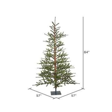 Vickerman 7' Bed Rock Pine Artificial Christmas Tree, Unlit - Faux Christmas Tree - Seasonal Indoor Home Decor - Easy to Care for - No Maintenace Required