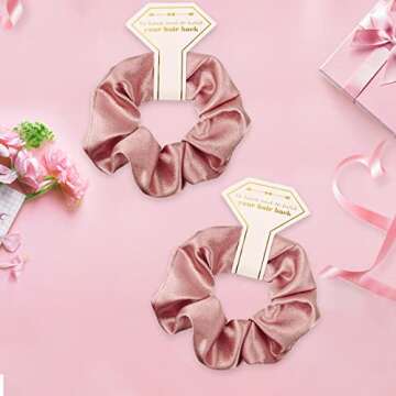 Elegant Satin Bridesmaid Scrunchies 12 Pack Gift Set for Bridal Parties
