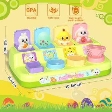 ShyLizard Easter Pop Up Toys for Toddlers, Toddler Toys for Easter Bakset Stuffers, Early Educationa...