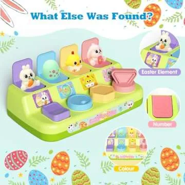 ShyLizard Easter Pop Up Toys for Toddlers, Toddler Toys for Easter Bakset Stuffers, Early Educational Toys, Interactive Pop Up Easter Toys, Easter Toddler Toys for Boys and Girls Age 18+ Months