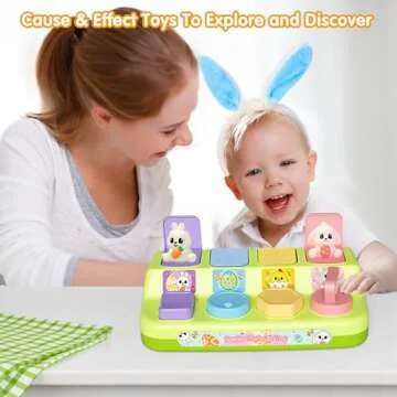 ShyLizard Easter Pop Up Toys for Toddlers, Toddler Toys for Easter Bakset Stuffers, Early Educational Toys, Interactive Pop Up Easter Toys, Easter Toddler Toys for Boys and Girls Age 18+ Months