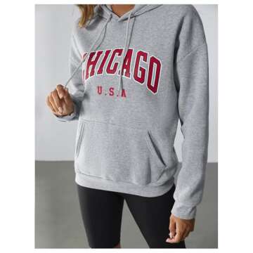 SOLY HUX Women's Oversized Sweatshirts Graphic Vintage Hoodie Cute Los Angeles California Pullover Crewneck Fashion Outfits Grey Graphic L