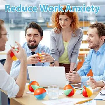 Hungdao 36 Pcs Beach Stress Balls 2.5 Inch Mini Relief Stress Ball Rainbow Beach Swimming Pool Game Toy Foam Sports Toys with Storage Bag for Summer Birthday Party Favor