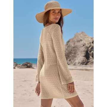 ANRABESS Summer Crochet Swim Cover Up for Women