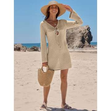 ANRABESS Summer Crochet Swim Cover Up for Women