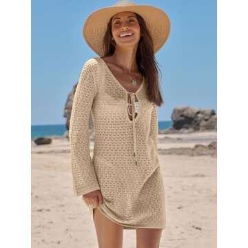 ANRABESS Summer Crochet Swim Cover Up for Women