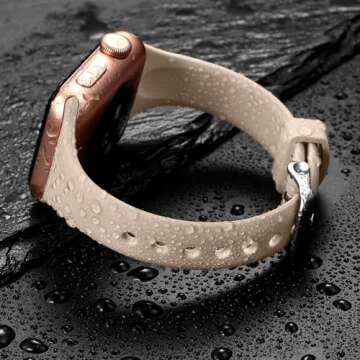 Laffav Slim Band Compatible with Apple Watch 40mm 38mm 41mm 44mm 42mm 45mm 46mm 49mm for Women Men, Soft Silicone Narrow Thin Sport Replacement Strap for iWatch Series 10 9 8 7 6 5 4 3 2 1 Ultra SE