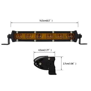 Brighten the Night: Amber LED Driving Lights Bar - Secure Your Journey!