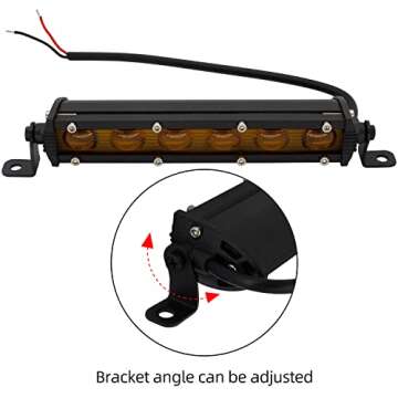 Amber LED Driving Lights Bar - High Visibility Safety Lights