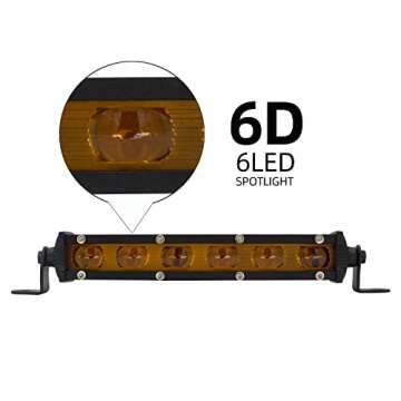 Amber LED Driving Lights Bar - High Visibility Safety Lights