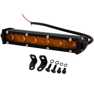 Amber LED Driving Lights Bar - High Visibility Safety Lights