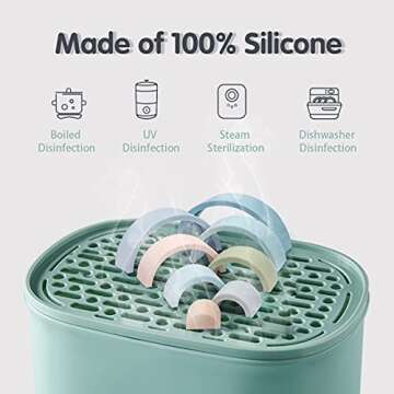 Macabaka Silicone Rainbow Stacking Toy for Learning Fun