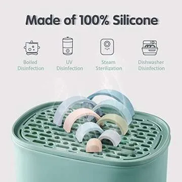 Macabaka Silicone Rainbow Stacking Toy for Learning Fun