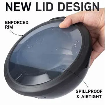 COOK WITH COLOR Mixing Bowls with TPR Lids - 12 Piece Plastic Nesting Bowls Set includes 6 Prep Bowl...