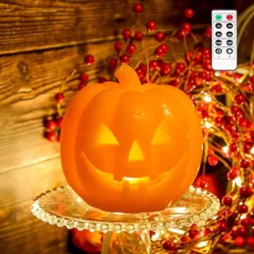 Halloween Smile Lighted Pumpkin with Remote Control